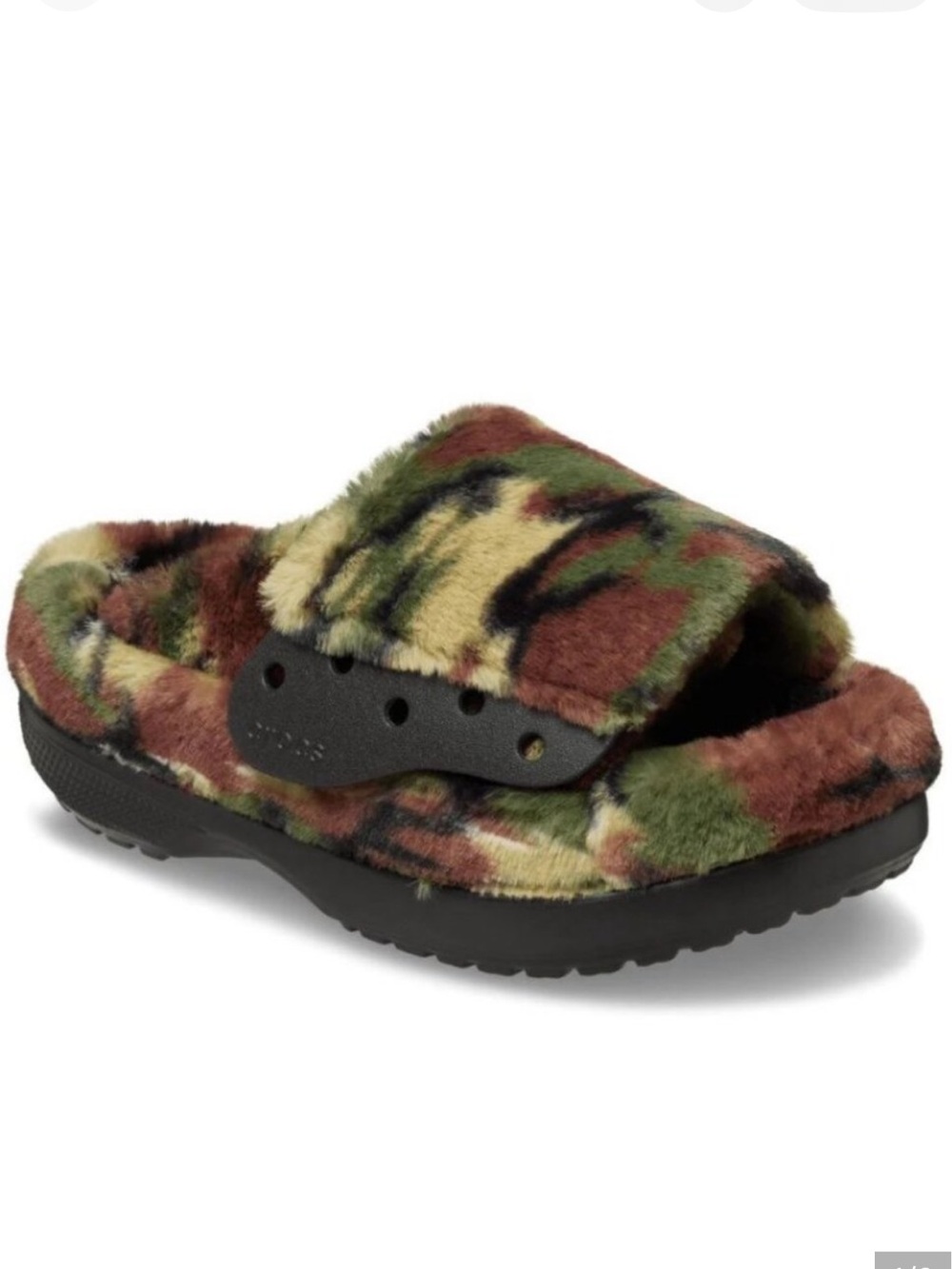 NWT Crocs Women's Classic UnFURgettable Camo Slide